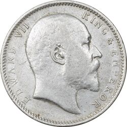 سکه 1 روپیه 1906 ادوارد هفتم - VF35 - هند