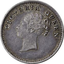 سکه 2 آنه 1841 ویکتوریا - EF45 - هند
