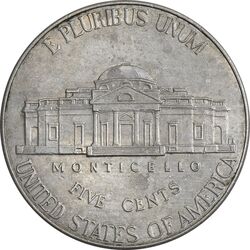 سکه 5 سنت 2020D جفرسون - EF40 - آمریکا
