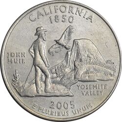 سکه کوارتر دلار 2005P ایالتی (کالیفرنیا) - AU50 - آمریکا