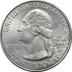 سکه کوارتر دلار 2020D (پارک ملی تاریخی خلیج نمک) - MS63 - آمریکا