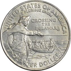 سکه کوارتر دلار 2021P (عبور از دلاویر) - MS62 - آمریکا