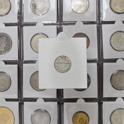 سکه شاهی 1341 دایره کوچک (پولک ناقص) - ارور - EF40 - احمد شاه