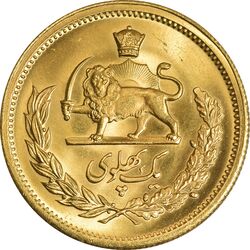 سکه طلا یک پهلوی 2537 - MS64 - محمد رضا شاه