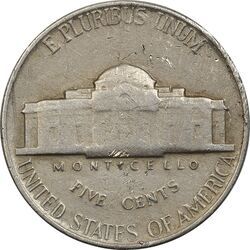 سکه 5 سنت 1953 جفرسون - EF40 - آمریکا