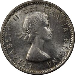 سکه 10 سنت 1956 الیزابت دوم - MS63 - کانادا