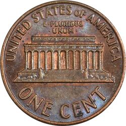 سکه 1 سنت 1969 لینکلن - AU50 - آمریکا