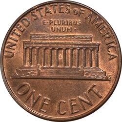 سکه 1 سنت 1976D لینکلن - MS61 - آمریکا