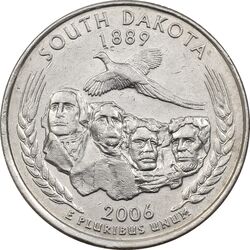 سکه کوارتر دلار 2006P ایالتی (داکوتای جنوبی) - AU58 - آمریکا