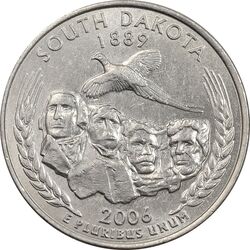 سکه کوارتر دلار 2006D ایالتی (داکوتای جنوبی) - AU55 - آمریکا