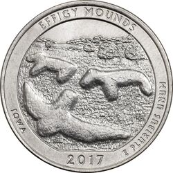 سکه کوارتر دلار 2017D (بنای یادبود افیگی موندز) - AU58 - آمریکا
