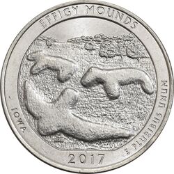 سکه کوارتر دلار 2017P (بنای یادبود افیگی موندز) - MS61 - آمریکا