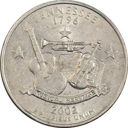 سکه کوارتر دلار 2002D ایالتی (تنسی) - AU58 - آمریکا