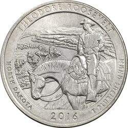 سکه کوارتر دلار 2016P (پارک ملی تئودور روزولت) - AU58 - آمریکا