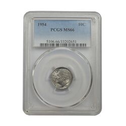 سکه 1 دایم 1954 روزولت - MS66 - آمریکا