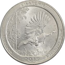 سکه کوارتر دلار 2015P جنگل ملی کیساچی - MS61 - آمریکا