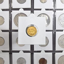 سکه طلا نیم پهلوی 1323 خطی - MS61 - محمد رضا شاه