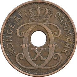 سکه 2 اوره 1937 کریستیان دهم - EF40 - دانمارک