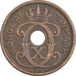 سکه 5 اوره 1928 کریستیان دهم - EF40 - دانمارک