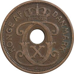 سکه 5 اوره 1929 کریستیان دهم - EF40 - دانمارک
