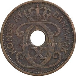 سکه 5 اوره 1930 کریستیان دهم - EF40 - دانمارک