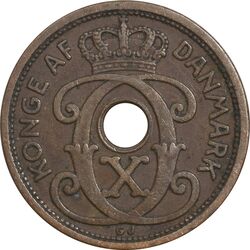سکه 1 اوره 1929 کریستیان دهم - EF45 - دانمارک