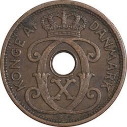 سکه 1 اوره 1929 کریستیان دهم - EF45 - دانمارک