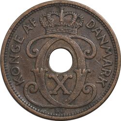 سکه 1 اوره 1933 کریستیان دهم - EF45 - دانمارک