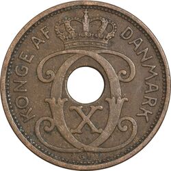 سکه 2 اوره 1930 کریستیان دهم - EF40 - دانمارک
