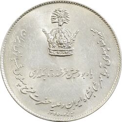 مدال نقره جشن تاجگذاری 1346 - MS62 - محمد رضا شاه