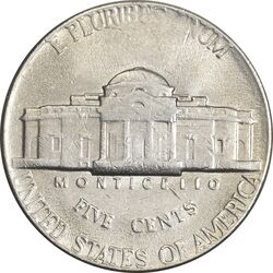 سکه نیکل 5 سنت 1972D جفرسون - EF40 - آمریکا