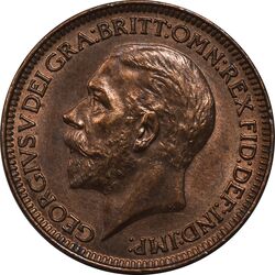 سکه 1 فارتینگ 1930 جرج پنجم - MS61 - انگلستان