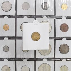 سکه 5 دینار 1316 برنز - 6 تاریخ بزرگ - AU55 - رضا شاه