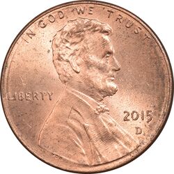 سکه 1 سنت 2015D لینکلن - MS62 - آمریکا
