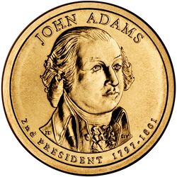 1 دلار جان آدامز - USA 1 Dollar copper coin - Presidential - John Adams