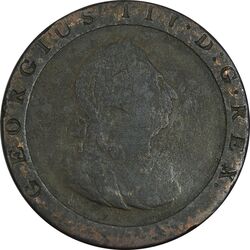 سکه 1 پنی 1797 جرج سوم - VF20 - بریتانیا