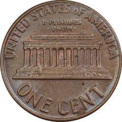 سکه 1 سنت 1969D لینکلن - AU50 - آمریکا