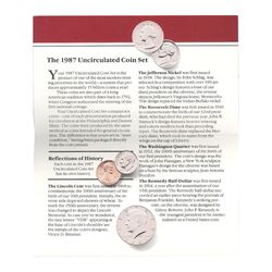 مجموعه سکه های آمریکا 1987 - UNC
