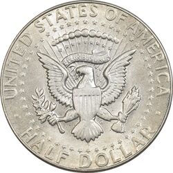 سکه نیم دلار 1969D کندی - AU58 - آمریکا