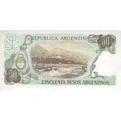 اسکناس 50 پزو بدون تاریخ (1985) جمهوری فدرال - PCL, EGV - تک - UNC63 - آرژانتین