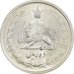 سکه 10 ریال 1323 - MS60 - محمد رضا شاه