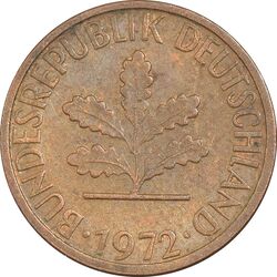 سکه 1 فینیگ 1972F جمهوری فدرال - EF45 - آلمان