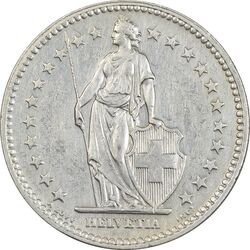 سکه 2 فرانک 1944 دولت فدرال - EF45 - سوئیس