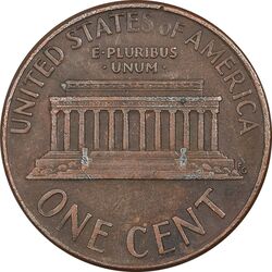 سکه 1 سنت 1990D لینکلن - EF45 - آمریکا