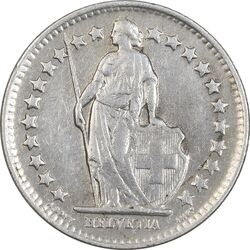 سکه 1/2 فرانک 1950 دولت فدرال - EF45 - سوئیس
