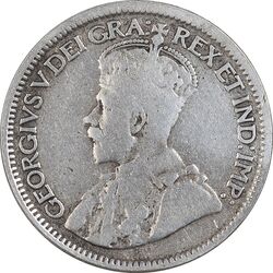 سکه 10 سنت 1918 جرج پنجم - VF35 - کانادا