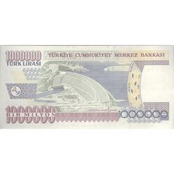 اسکناس 1000000 لیره بدون تاریخ (2002) جمهوری - تک - UNC62 - ترکیه