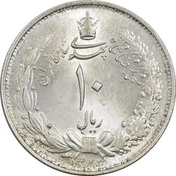 سکه 10 ریال 1323 - MS64 - محمد رضا شاه