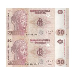 اسکناس 50 فرانک 2013 جمهوری دموکراتیک - جفت - UNC63 - کنگو