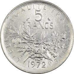 سکه 5 فرانک 1972 جمهوری کنونی - MS61 - فرانسه